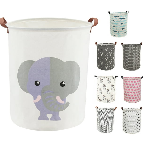 Dirty Wash Clothes Bucket Baby Kid Toy Canvas Laundry Basket Storage Bag Box-N